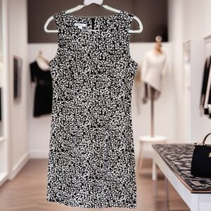 Dressbarn Women’s Size 8 Classic Vintage Brown & White A-Line Sleeveless Dress